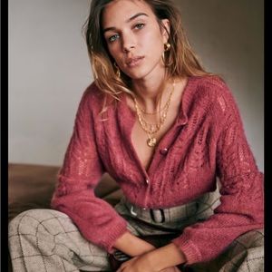 EUC Sezane Tonio jumper in Rosewood